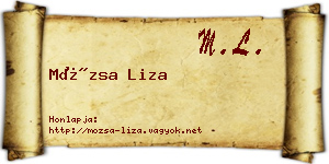 Mózsa Liza névjegykártya